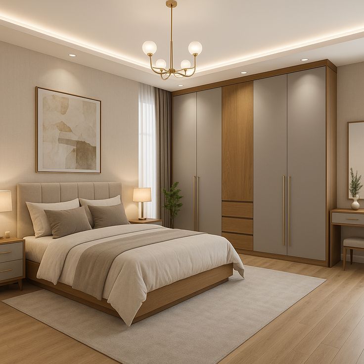 Soft Beige Luxury Bedroom Set