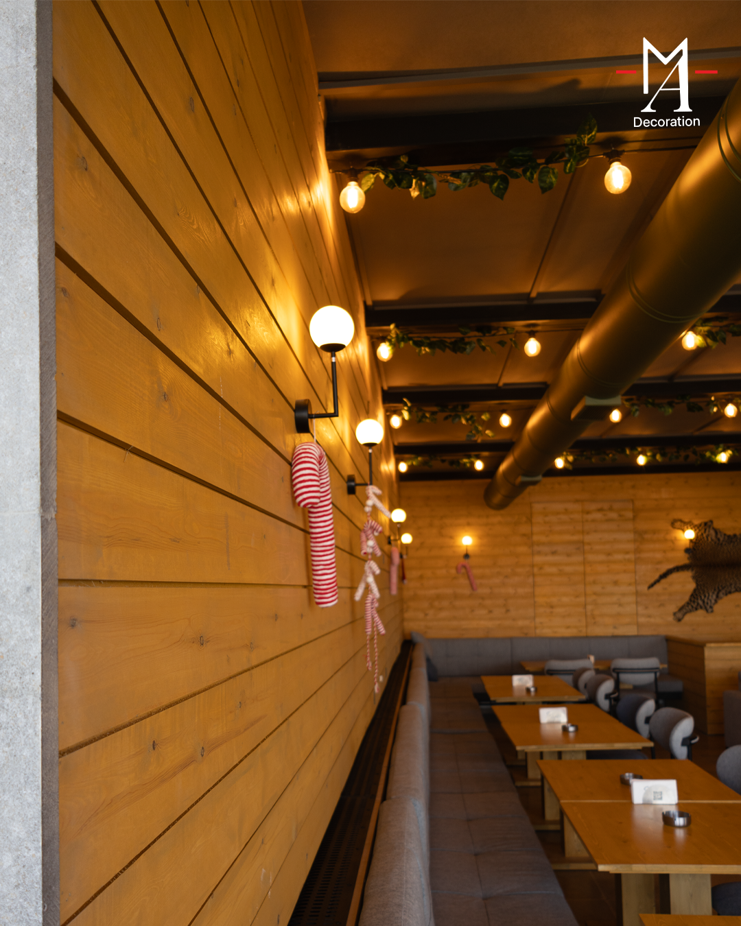 Warm Wood Dining Concept Design