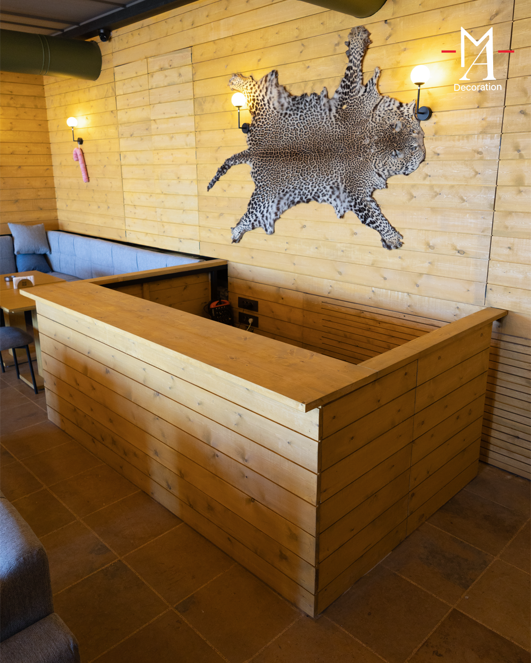 Warm Wood Dining Concept Design