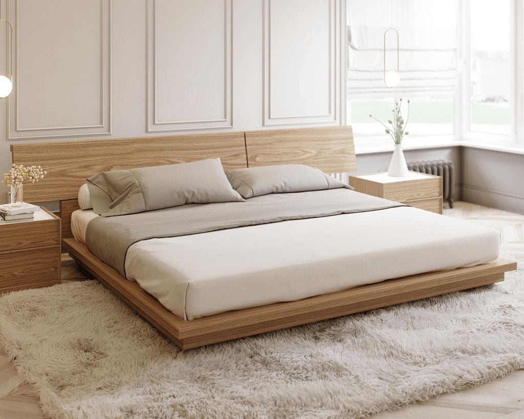 Modern Oak Platform Bed