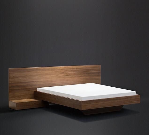 Minimalist Floating Wood Bed