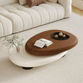 Two-Tier Wood & White Coffee Table