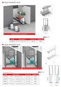 Detergent Holder With Portable Basket / Detergent/Towel Holder With Undermount Rail
