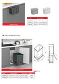 Waste Bin With Telescopic Rail 35 Lt / Hanging Waste Bin