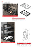 Undermount Rail Aluminium Shoe Holder / Undermount Rail Aluminium Unit with 3 Shelves