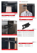 Anthracite Telescopic Rail Aluminium Trouser Rack - Single / Undermount Rail Aluminium Rack / Undermount Tandem Rail Aluminium Tie-Belt Rack Ant / Anthracite Tandem Rail Aluminium Tie Rack