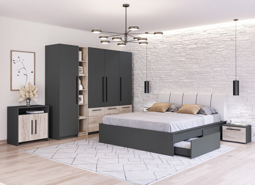 Urban Grey Contemporary Bedroom