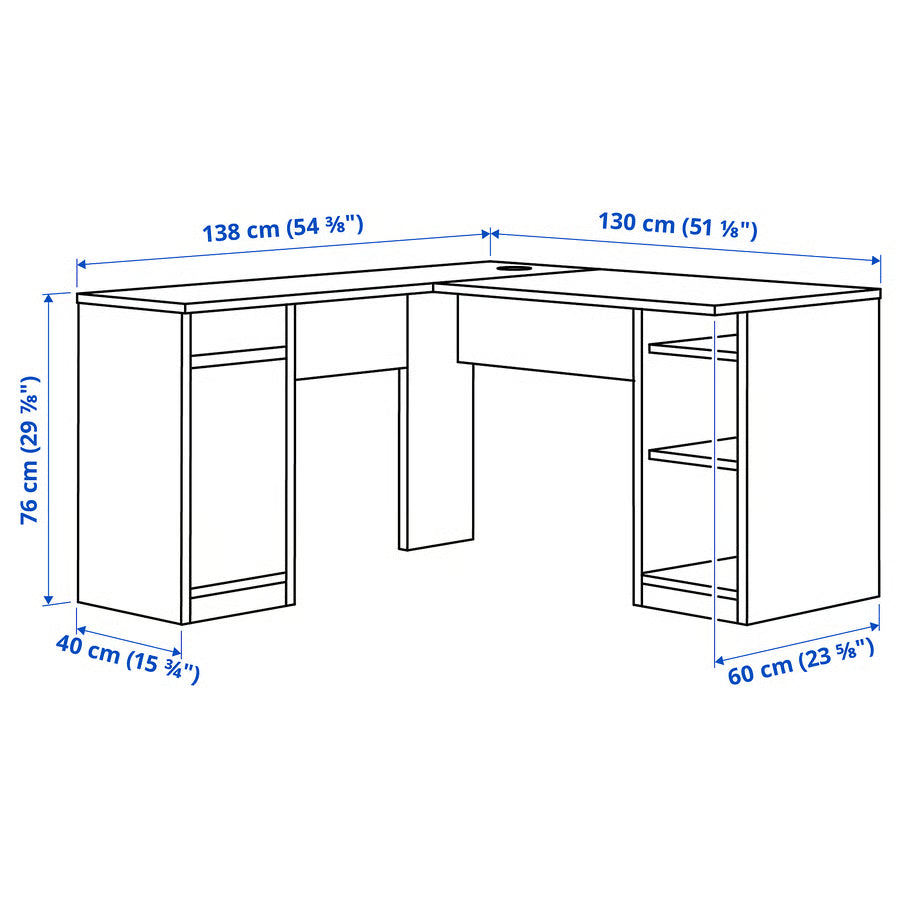 Modern White Corner Desk